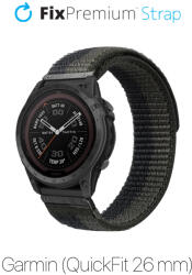 FixPremium - Nylon szíj Garminhoz (QuickFit 26mm), szürke