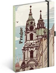 PRESCO Keménytáblás notesz vonalas krémszínű lapokkal leszorító gumiszalaggal Prague 130x210mm, Presco (5416-PR) - best-toner