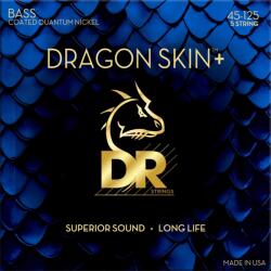 DR Strings Dragon Skin+ Coated Nickel 5-String Medium 45-125 Basszusgitár húr