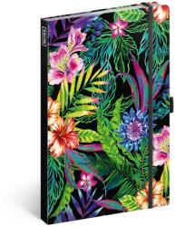 PRESCO Keménytáblás notesz vonalas krémszínű lapokkal leszorító gumiszalaggal Tropical 130x210mm, Presco (5416-TR) - best-toner