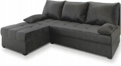  Sötétszürke összecsukható sarokkanapé ZENA, kétoldalas