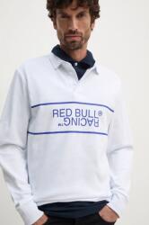 Red Bull Racing x Pepe Jeans pamut hosszúujjú fehér, nyomott mintás, RM540011 - fehér L