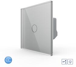 LIVOLO Intrerupator Simplu Cap Scara / Cruce cu Dimmer cu Touch LIVOLO din Sticla - Protocol ZigBee EC - culoare gri