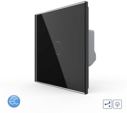 LIVOLO Intrerupator Simplu Cap Scara / Cruce cu Dimmer cu Touch LIVOLO din Sticla - Protocol ZigBee EC - culoare negru