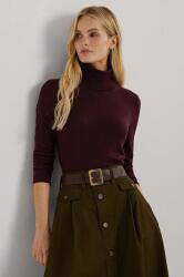 Ralph Lauren pulóver selyemkeverékből könnyű, bordó, garbónyakú, 200940470 - burgundia XS