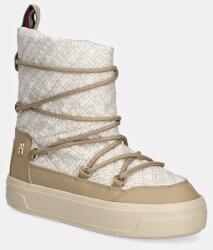 Tommy Hilfiger hócipő LACE-UP MONOGRAM SNOWBOOT bézs, FW0FW08430 - bézs Női 37