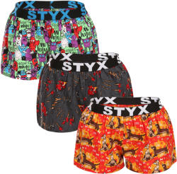 Styx 3PACK Boxeri largi pentru femei Styx art sports cauciuc multicolor (3T15245) XXL (175475)