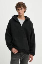 Levi's gyapjú pulóver fekete, sima, kapucnis, A8611 - fekete L