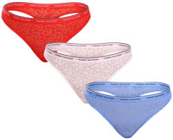 Tommy Hilfiger 3PACK tanga pentru femei Tommy Hilfiger supradimensionat multicolor (UW0UW04896 0WR) XL (179224)