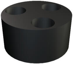 Obo Bettermann 2029685 - 107 C VM 25 2x6 - Többnyílású tömítőgyűrű V-TEC VM-hez VM25, 2X6 fekete (2029685)