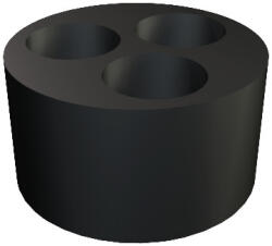 Obo Bettermann 2029669 - 107 C V 21 2x8 - Többnyílású tömítőgyűrű a V-TEC-hez PG21/2X8 fekete (2029669)
