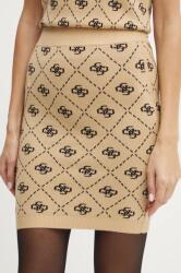 Guess szoknya gyapjú keverékből SARAH - bézs XS