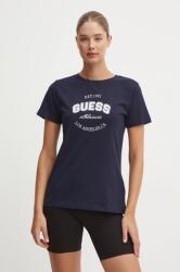 Guess pamut póló RAQUELLE női, sötétkék, V4BI17 K8FQ4 - sötétkék XS