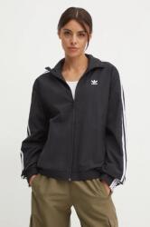 adidas Originals rövid kabát Woven Tracktop női, fekete, átmeneti, oversize, JD5331 - fekete XXS