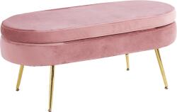 Ramely Scaun de lux, catifea roz/crom auriu, Art-deco, NOBLIN NEW TIP 2