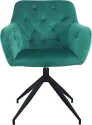 Ramely Scaun pivotant, catifea verde/negru, VELEZA NEW