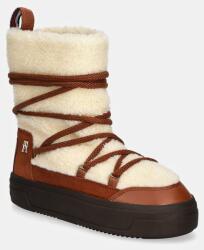 Tommy Hilfiger hócipő LACE-UP FAUX SHEARLING SNOWBOOT barna, FW0FW08252 - barna Női 40