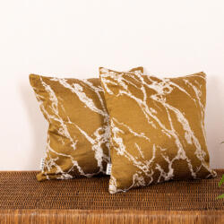 Hiko Set 2 perne decorative Hiko Chenille mustar dark, cu fata detasabila (100000211)