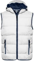 James & Nicholson (Daiber) Férfi mellény kapucnival JN1076 - Fehér / sötétkék | 2XL (1-JN1076-1714110)