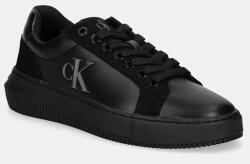 Calvin Klein bőr sportcipő CHUNKY CUPSOLE LTH MG LTH fekete, YW0YW01614 - fekete Női 39