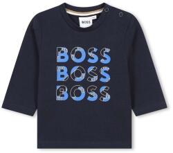 HUGO BOSS baba pamut hosszú ujjú sötétkék, nyomott mintás, J51291 - sötétkék 74