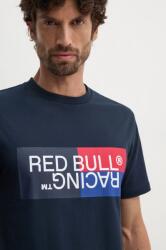 Red Bull Racing x Pepe Jeans pamut póló sötétkék, férfi, nyomott mintás, RM500001 - sötétkék S