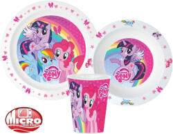 Hasbro Én kicsi Pónim étkészlet, micro műanyag szett 260 ml-es pohárral