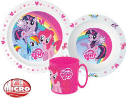 Hasbro Én kicsi Pónim étkészlet, micro műanyag szett 350 ml-es bögrével Nr1
