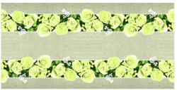 Mank Textilhatású asztali futó 40 cm x 24 m - Lovely Roses sárga