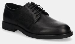 Calvin Klein bőr félcipő DERBY LTH fekete, férfi, HM0HM01567 - fekete Férfi 43