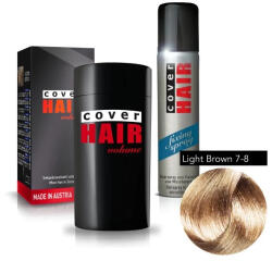 Cover Hair Volume hajdúsító, 30 g, világosbarna + kötést erősítő spray - hajpatika