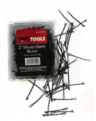 Hair Tools hullámcsat fekete, 500 db - hajpatika