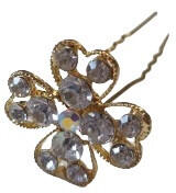 Hair Power nagy lóhere hajtű strasszkövekkel, 1 db - hajpatika