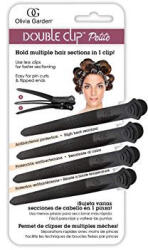 Olivia Garden Double Clip Petite Black feltűző csipesz, 4 db - hajpatika