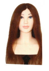 Calcagni OMC vállas verseny barna babafej humán hajjal, 60 cm - hajpatika