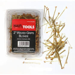Hair Tools hullámcsat arany, 500 db - hajpatika