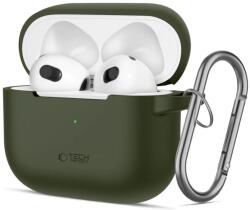 Tech-protect cârlig din silicon Apple AirPods 3 verde măsliniu (5906302375110)