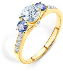 SAVICKI Inel de logodnă Dream: aur, safir alb - savicki - 9 929,00 RON