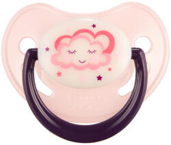 Canpol babies Анатомична светеща залъгалка Canpol - Night Dreams, 6-18 m, Розова (22/501_pin)