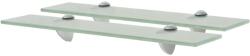 vidaXL 2 db lebegő üvegpolc 50 x 10 cm 8 mm (3051512)