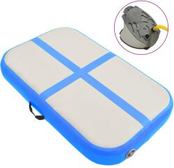 vidaXL kék PVC felfújható tornamatrac pumpával 60 x 100 x 15 cm (92653)