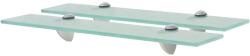 vidaXL 2 db lebegő üvegpolc 50 x 10 cm 8 mm (3051496)