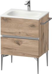 Duravit Sivida dulap 61x47.7x59.2 cm sub chiuveta pe perete stejar-crom SV4650010550000 (SV4650010550000)