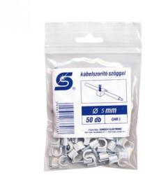 USE Home CHR 5 kábelbilincs szöggel, 5mm, 50 db, kerek vezetékhez (CHR 5)