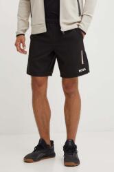 Boss Green pantaloni scurti x Matteo Berrettini barbati, culoarea negru, 50521655 9BYH-SZM008_99X