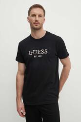 Guess tricou din bumbac barbati, culoarea negru, cu imprimeu, M4YI17 I3Z14 9BYH-TSM068_99X (M4YI17.I3Z14)