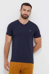 Gant tricou din bumbac culoarea albastru marin, neted 9BYX-TSM0WU_59X (2003186)