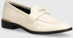 Guess mocasini KAINE femei, culoarea bej, cu toc plat, FLTKNI ELE14 9BYH-OBD07W_01X (FLTKNI.ELE14.CREAM)