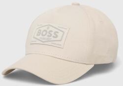 BOSS șapcă de baseball din bumbac culoarea bej, cu imprimeu, 50518894 9BYH-CAM00P_01X (50518894)