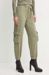 Guess pantaloni KATRIN femei, culoarea verde, fason cargo, high waist, W4YB51 WDP85 9BYH-SJD03T_78J (W4YB51.WDP85)